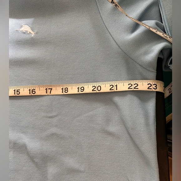 Tommy Bahama Large Men’s Supima Cotton Poly Blend Light Blue Polo - Picture 6 of 6
